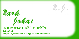 mark jokai business card